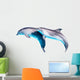Two Jumping Dolphins Wall Decal