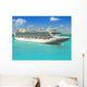 Luxury Cruise Ship Sailing from Port Wall Mural