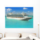 Luxury Cruise Ship Sailing from Port Wall Mural