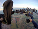 Skydiver point of view teamwork formation Wall Mural