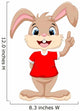 Cute rabbit raised index finger Wall Decal