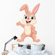 Cute rabbit cartoon waving hand Wall Decal