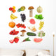 Fruits and Vegetables Collection Wall Stickers