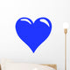 Shining Blue Heart Wall Decal
