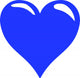 Shining Blue Heart Wall Decal