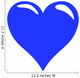 Shining Blue Heart Wall Decal