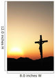 crucifixion and sunset vertical Wall Mural