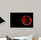 bright for basketball banner, neon ball on a black background Wall Mural