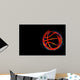 bright for basketball banner, neon ball on a black background Wall Mural