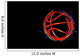 bright for basketball banner, neon ball on a black background Wall Mural