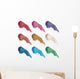 Multi-color Nail Polish Wall Decal