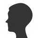 silhouette head person profile isolated vector illustration eps 10 Wall Decal