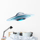 Glowing Flying Saucer Wall Decal