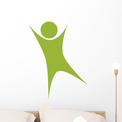 Symbol Healthy Person Icon Wall Decal shown on a wall