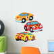 Cute Racing Cars Wall Decal Sticker Set