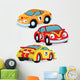 Cute Racing Cars Wall Decal Sticker Set