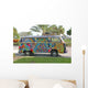 Volkwagen Bus with Graffiti Wall Mural