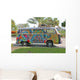 Volkwagen Bus with Graffiti Wall Mural