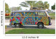 Volkwagen Bus with Graffiti Wall Mural