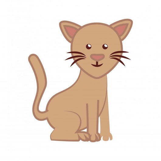 Cat Cartoon Icon Vector Wall Decal