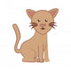 Cat Cartoon Icon Vector Wall Decal