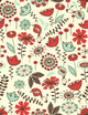 Whimsical floral seamless pattern Wall Mural