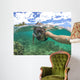 Woman Snorkeling Wall Mural