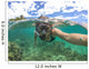 Woman Snorkeling Wall Mural