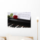 Sheet Music With Rose on Piano Wall Mural