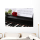 Sheet Music With Rose on Piano Wall Mural