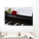 Sheet Music With Rose on Piano Wall Mural