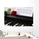 Sheet Music With Rose on Piano Wall Mural