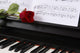 Sheet Music With Rose on Piano Wall Mural