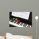 sheet music with rose on piano Wall Mural