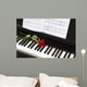 sheet music with rose on piano Wall Mural