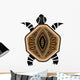 Yellow-brawn Turtle First-nation Style Wall Decal