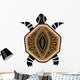Yellow-brawn Turtle First-nation Style Wall Decal