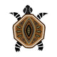 Yellow-brawn Turtle First-nation Style Wall Decal