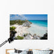 Little cove by Mayan ruins Wall Mural