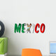 Mexico Word With Flag Texture Wall Decal