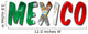 Mexico Word With Flag Texture Wall Decal