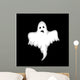 Ghost on a black background in the style of the cartoon Wall Mural