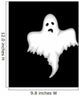 Ghost on a black background in the style of the cartoon Wall Mural