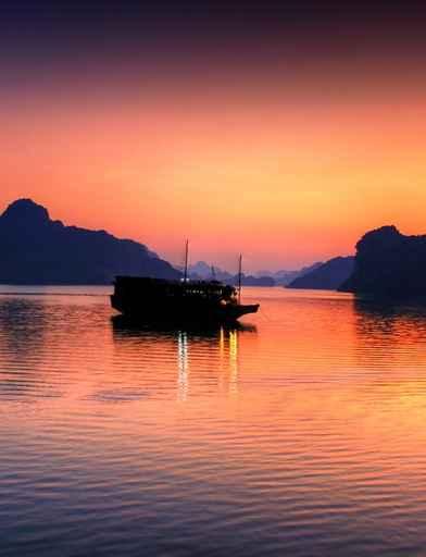 Sunset Halong Bay-Vietnam Wall Decal