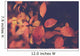 Branch with orange leaves, autumn background Wall Mural