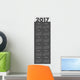Vector Simple 2017 year calendar Wall Mural
