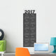 Vector Simple 2017 year calendar Wall Mural