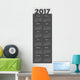 Vector Simple 2017 year calendar Wall Mural