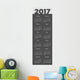 Vector Simple 2017 year calendar Wall Mural