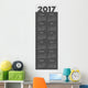 Vector Simple 2017 year calendar Wall Mural